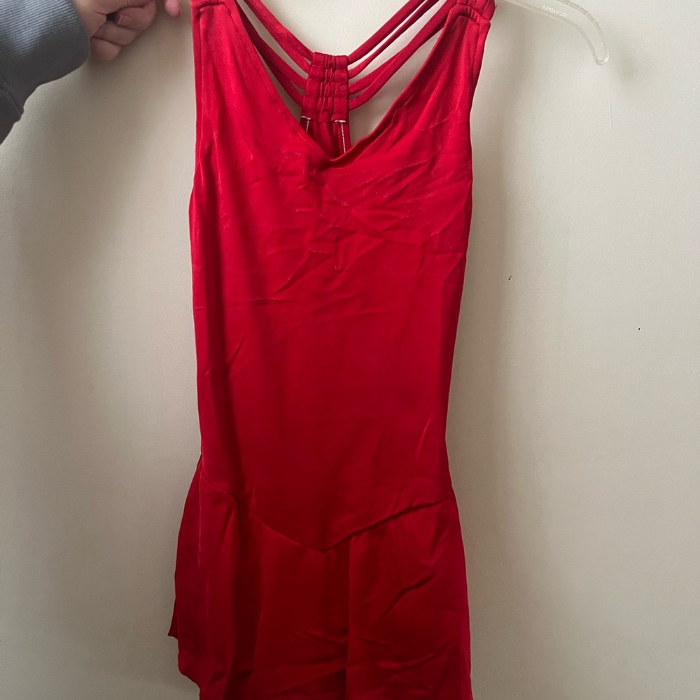 Red Strappy Figure Skating/Dance Dress